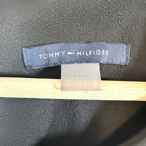 Tommy Hilfiger Career Sheath Dress SIZE 14 Womens ColorBlock Bodycon Stripe Blk - Picture 9 of 10